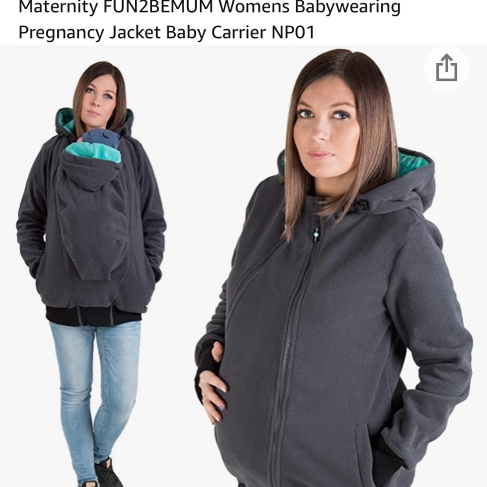 Fun 2 Be Mum baby wearing sweatshirt jacket hooded